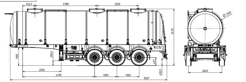 SB3025, 25м3, 3 отсека, ССУ1150
