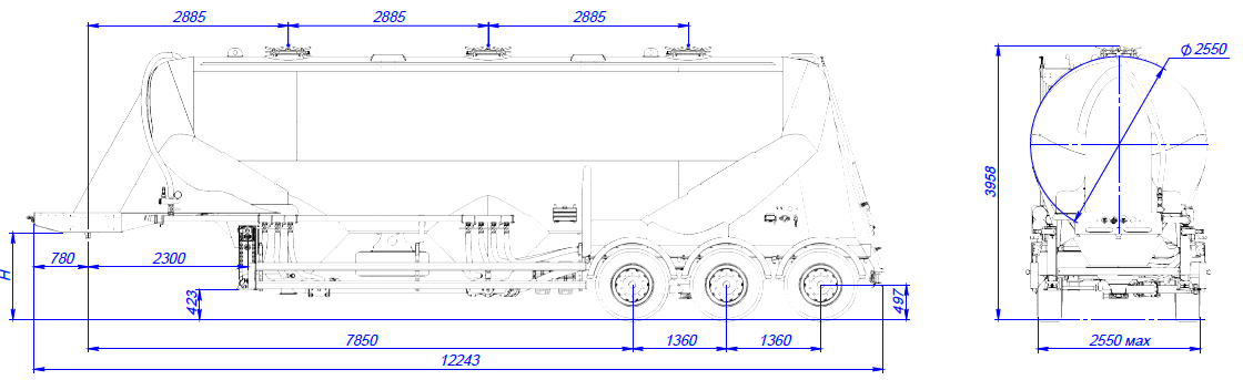 SF3U48_3A_01 ССУ 1250, 3 отсека