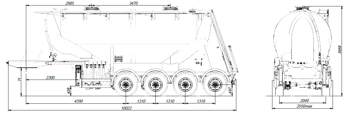 SF4U32.1S_01, 32м3, 1 отсек, ССУ 1250
