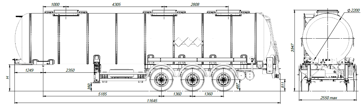 SF3E30_1N_04, 30м3, 1 отсек, ССУ 1150