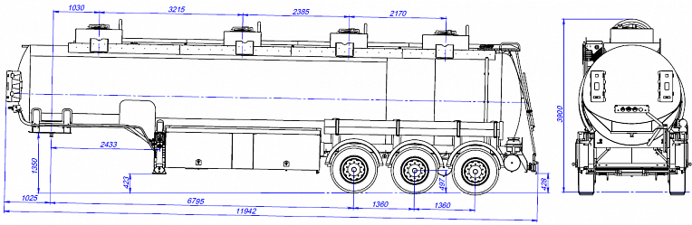 Бензовоз SF3340 - технические характеристики