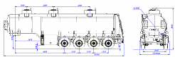 4х осный бензовоз полуприцеп стальной SF4332.3S_14 - ЗАО «Сеспель»