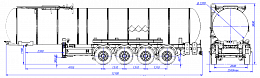 4х осный битумовоз полуприцеп стальной SF4B32.1S_17 - ЗАО «Сеспель»