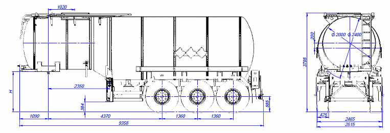 Битумовоз SF3B28 внедорожник - технические характеристики