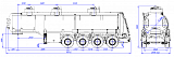 4х осный бензовоз полуприцеп стальной SF4332.3S_03 - 1 |  ЗАО «Сеспель»