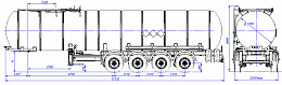 4х осный битумовоз полуприцеп стальной SF4B32.1S_04 - ЗАО «Сеспель»