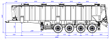 Полуприцеп для перевозки сыпучих грузов стальной SB4U28.1S-0000 - 1 |  ЗАО «Сеспель»