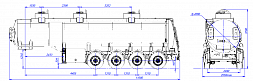 4х осный бензовоз полуприцеп стальной SF4332.3S_12 - ЗАО «Сеспель»
