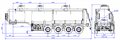 4х осный бензовоз полуприцеп стальной SF4332.3S_05 - ЗАО «Сеспель»