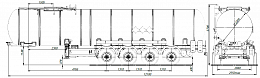 4х осный битумовоз полуприцеп стальной SF4B32.1S_40 - ЗАО «Сеспель»
