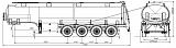 4х осный бензовоз полуприцеп алюминиевый SF4334 - 1 |  ЗАО «Сеспель»