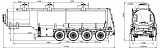 4х осный бензовоз полуприцеп стальной SF4332.3S_23 - 1 |  ЗАО «Сеспель»