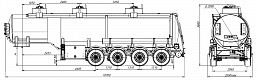 4х осный бензовоз полуприцеп стальной SF4332.3S_23 - ЗАО «Сеспель»