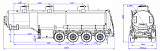 4х осный бензовоз полуприцеп стальной SF4332.3S_11 - 1 |  ЗАО «Сеспель»