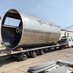 Отгрузка 45 м³ алюминиевого силоса