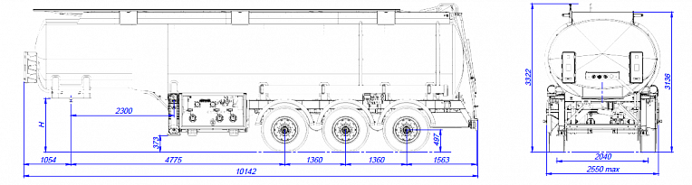 Бензовоз SF3330 BG - технические характеристики