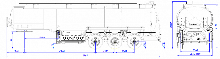 Бензовоз SF3332 BG - технические характеристики
