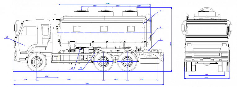 Автоцистерны АЦ-465175-15 65115 - технические характеристики