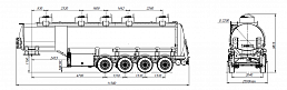 4х осный бензовоз полуприцеп алюминиевый SF4338.5A_08 4х осный бензовоз полуприцеп алюминиевый SF4338.5A_08 - ЗАО «Сеспель»