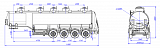 4х осный бензовоз полуприцеп алюминиевый SF4338.5A_06 - 1 |  ЗАО «Сеспель»