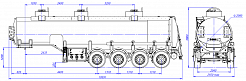 4х осный бензовоз полуприцеп стальной SF4332.3S_01 - ЗАО «Сеспель»
