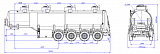 4х осный бензовоз полуприцеп стальной SF4332.4S_06 - 1 |  ЗАО «Сеспель»