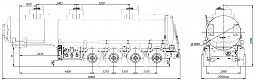4х осный бензовоз полуприцеп стальной SF4332.3S_28 - ЗАО «Сеспель»