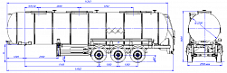 Полуприцеп для перевозки пищевых жидкостей SF3030_3N_01 - ЗАО «Сеспель»