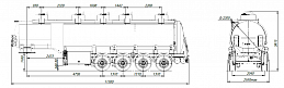 4х осный бензовоз полуприцеп алюминиевый SF4338.5A_09 4х осный бензовоз полуприцеп алюминиевый SF4338.5A_09 - ЗАО «Сеспель»