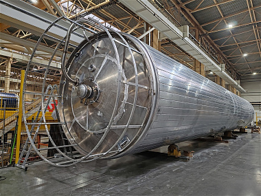 К отгрузке готовится новый 200-кубовый алюминиевый силос из алюминиевого профиля