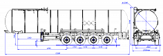 4х осный битумовоз полуприцеп стальной SF4B32.1S_12 - ЗАО «Сеспель»