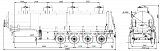 4х осный бензовоз полуприцеп стальной SF4332.4S_24 - 1 |  ЗАО «Сеспель»