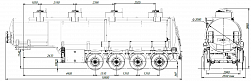 4х осный бензовоз полуприцеп стальной SF4332.4S_24 - ЗАО «Сеспель»