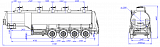 4х осный бензовоз полуприцеп алюминиевый SF4338.5A_05 - 1 |  ЗАО «Сеспель»