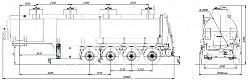 4х осный бензовоз полуприцеп стальной SF4332.4S_32 - ЗАО «Сеспель»
