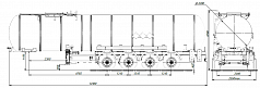 4х осный битумовоз полуприцеп стальной SF4B32.1S_22 - ЗАО «Сеспель»