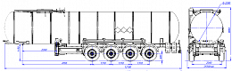 4х осный битумовоз полуприцеп стальной SF4B32.1S_15 - ЗАО «Сеспель»