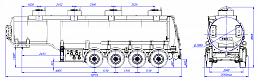 4х осный бензовоз полуприцеп стальной SF4332.4S_07 - ЗАО «Сеспель»