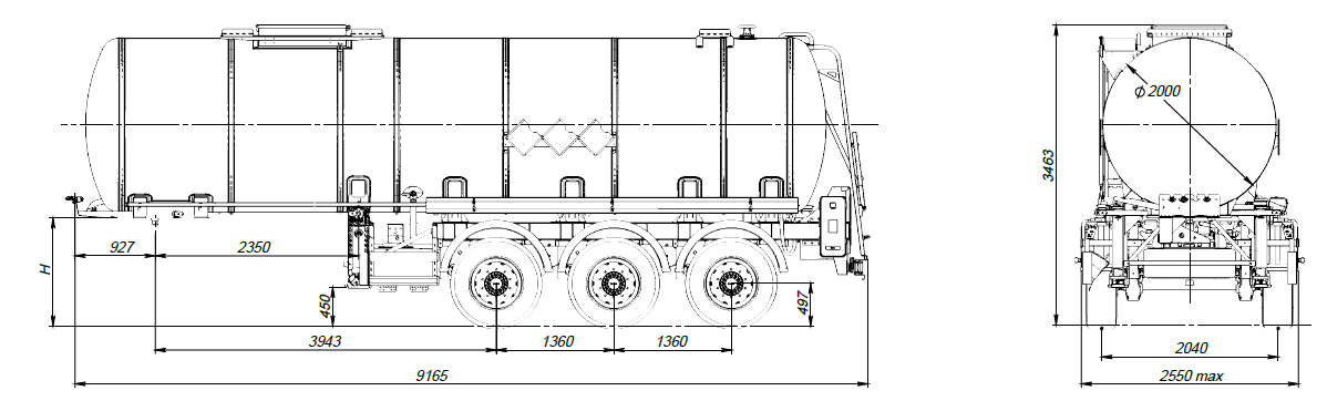 Цистерны SF3920.1N_02 - технические характеристики