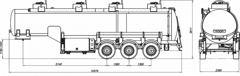 Бензовоз SF3332 - технические характеристики